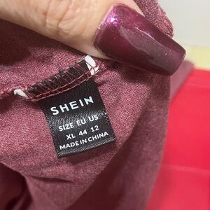 SHEIN Deep Burgundy Apparel